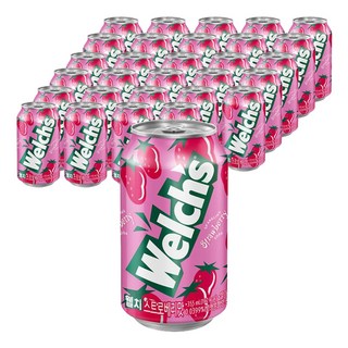 웰치스 딸기 탄산음료, 355ml, 48개