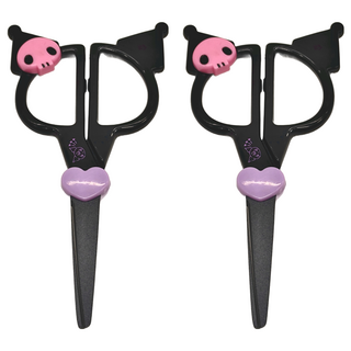 KUROMI 酷洛米 三麗鷗 角色夢幻生活用品正品 剪刀, 黑色, 2支