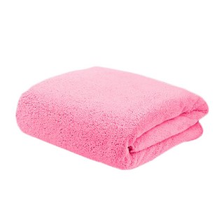 超吸水加大珊瑚絨毛巾, 柔軟舒適, 35x75cm, 顏色隨機, 1條