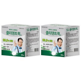 클리덴트 퀵 정 틀니세정제, 60개입, 2개