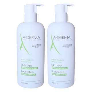 A-DERMA 艾芙美 燕麥超水感保濕乳 400ml 24小時保濕身體乳液 適合脆弱肌膚, 2瓶