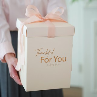 BeautifulDecoSense 人造花 For You 鈔票禮盒, 蜜桃