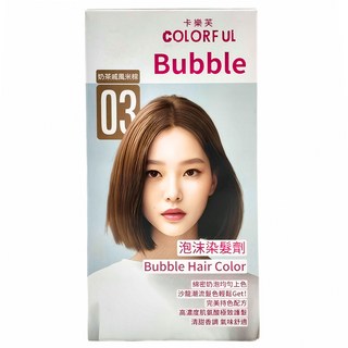 卡樂芙 全新升級泡沫染髮劑 100g, 03奶茶戚風米棕, 1盒