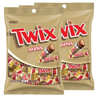 Twix 特趣 迷你焦糖夾心巧克力, 160g, 2包