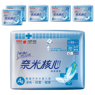 康乃馨 奈米核心健康護墊 自然無香, 17cm, 26片, 6包