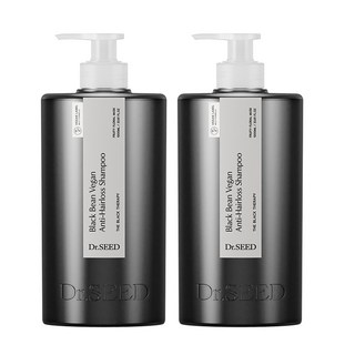 Dr.SEED 黑豆純素健髮洗髮精 頭皮護理 PH4.5~6.5 弱酸性, 1L, 2瓶