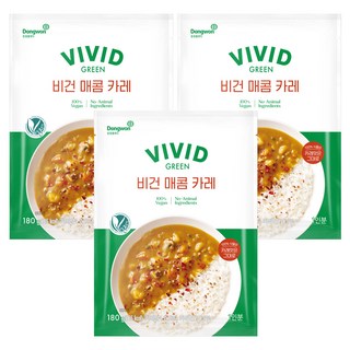 DONGWON 東遠 香辣素咖哩醬, 180g, 3個