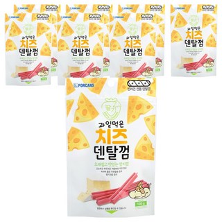 포켄스 강아지 과일먹은 치즈덴탈껌, 딸기, 100g, 8개