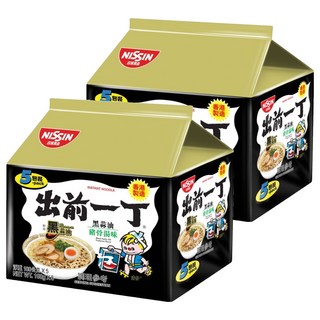 NISSIN 日清 出前一丁 黑蒜油 豬骨湯味速食麵, 10包