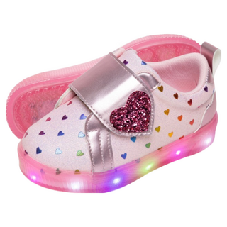라스텔라 아동용 레인보우하트 LED 라이팅 운동화