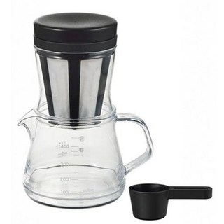 AKEBONO 曙產業 2用咖啡濾壺 日本製 500ml 手沖冷萃 輕鬆享受咖啡時光, TW-3759, 黑色, 1個