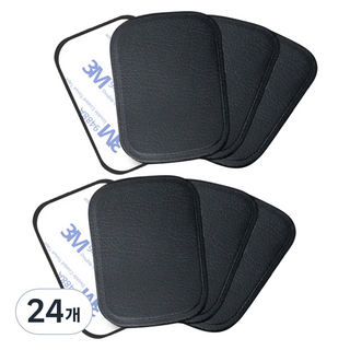 Olivo 手機皮革金屬方形貼片, 24個, 黑色