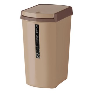 HOUSE 摩卡按壓式垃圾桶10L, 摩卡棕