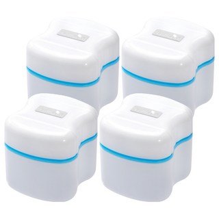 Fullicon 護立康 假牙清潔盒 收納盒 (附清潔刷), 4個