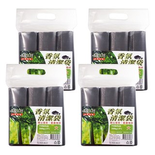 居家工坊 香氛清潔袋 中(65 x 53cm) 竹炭 3個, 4組