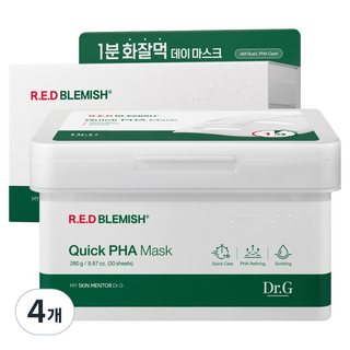 Dr.G R.E.D Blemish PHA抽取式煥膚面膜, 4盒, 30片
