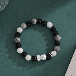 Buddha best 財運金錢運銀貔貅手鍊