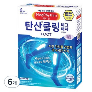 美舒律 腿部碳酸清涼貼片 6片, 6個