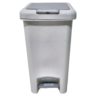 雙開垃圾桶 10L 白灰色, 35 x 27.5 x 20cm