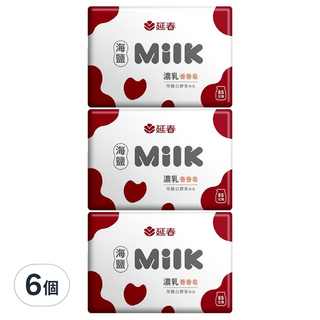 延春 海鹽Milk濃乳香香皂 白麝香, 6個, 85g