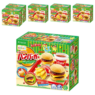 Kracie 葵緹亞 知育菓子DIY 漢堡小達人 Set Popin' Cookin' 日本進口, 6盒, 22g