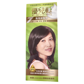 優兒髮 美魔女泡泡染髮劑 不含化學PPD 阿摩尼亞 白髮專用, 咖啡金, 1組