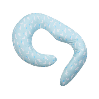 福朵 加長版孕婦枕 加長背靠 懷孕側睡/寶寶學坐/媽咪哺乳 3M吸濕排汗 布套可拆洗, 湖水綠, 1入