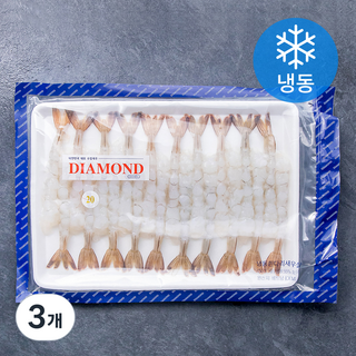 DIAMOND 흰다리새우살 20미 (냉동), 450g, 3개