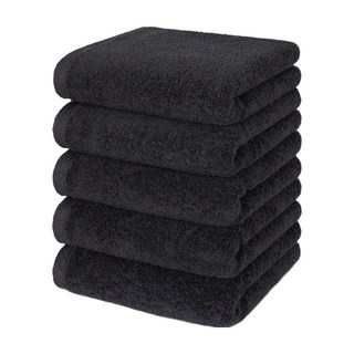 MOOHANTOWEL 韓國製 Premium 飯店毛巾 200g 40支精梳棉, 深灰色, 5條