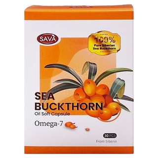 GREEN GOLD 台灣綠金 SAVA Sea Buckthorn Soft Capsule SAVA 沙棘果軟膠囊, 30顆, 21g, 1盒