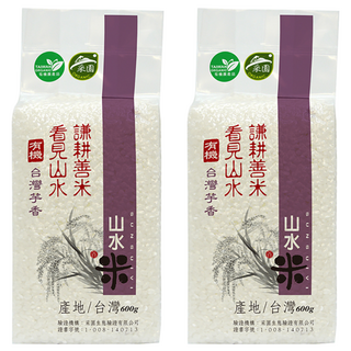 山水米 謙耕善米 有機台灣芋香米, 二等, 600g, 2包