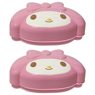 肥皂盒附蓋,白色,2個, 美樂蒂 My Melody