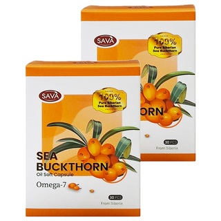 GREEN GOLD 台灣綠金 SAVA Sea Buckthorn Soft Capsule SAVA 沙棘果軟膠囊, 30顆, 21g, 2盒