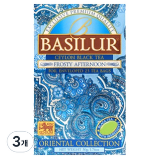 BASILUR 錫蘭茶 霜降午後紅茶茶包, 25入, 3個, 2g