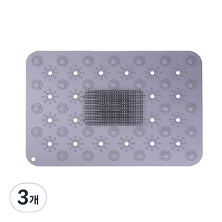 Yorana 方形足部清潔刷墊, 1入, 3個