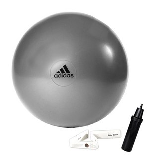 愛迪達 防爆健身球 + 打氣筒 + 捲尺, 灰色