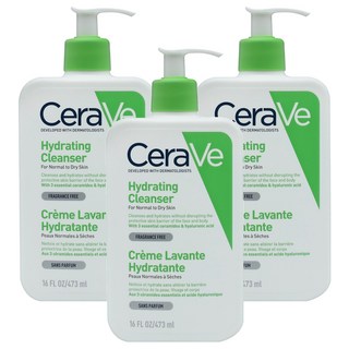 CeraVe 適樂膚 輕柔保濕潔膚露, 473ml, 3瓶