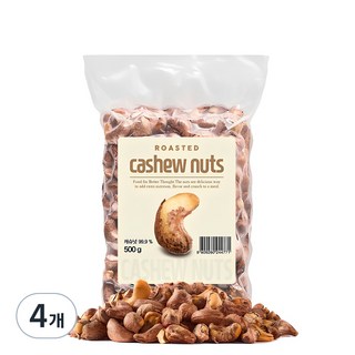 Nutree 越南帶皮腰果, 500g, 4包