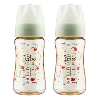 inb 2合1 PPSU奶瓶, 無奶嘴, Light Green, 300ml, 2入
