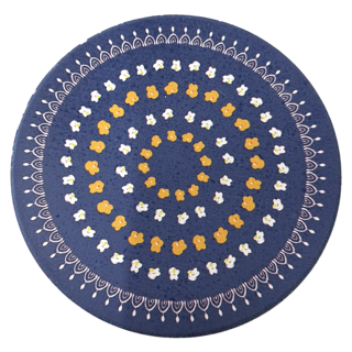 Caldo 卡朵生活 鄉村碎花珪藻土墊, 藍底, 1個