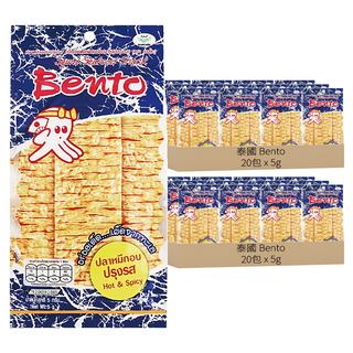 Bento 泰式碳烤魷魚片 A148 香辣味 20包, 100g, 2組
