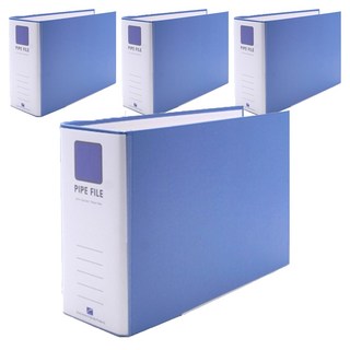 희망사무포인트 2공 파이프 바인더 A4 9X7군, 하늘색, 4개
