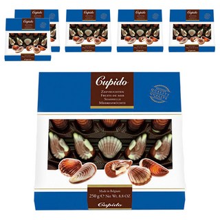 Cupido 酷比特 貝殼榛果夾心巧克力, 大理石紋牛奶巧克力, 250g, 6盒
