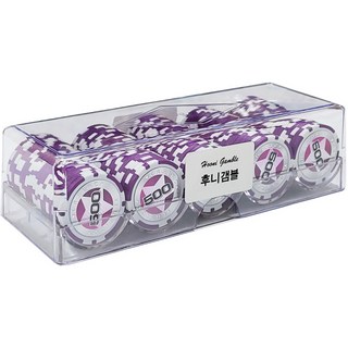 Hoonie Gamble 星星數字500黏土撲克籌碼 100p + 壓克力盒套組, 星星500壓克力盒