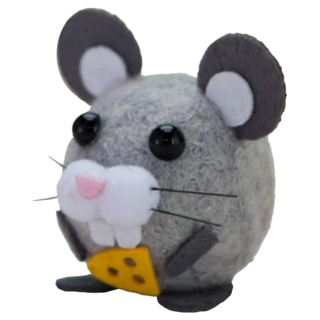 台灣敏愛 羊毛氈套件 小老鼠 Set, 2個