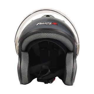 R3A6 全罩式安全帽 含一層護目鏡 ABS材質 重量1350±50g, 水泥藍 + 黑色