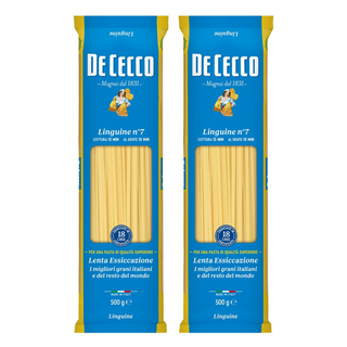 DE CECCO 得科 寬扁細麵 NO.7 杜蘭小麥粉製成, 500g, 2包