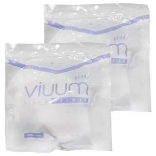 Viuum Masks 豪華醫療口罩 成人用 KF94 中型, 2包, 25入, 白色