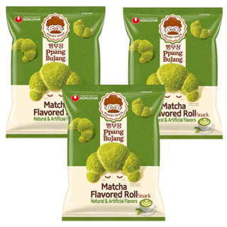 NONGSHIM 農心 麵包部長 抹茶牛奶味可頌造型餅乾, 55g, 3包