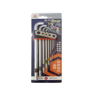 FUJIYA 富士箭 加長球型12角板手組 附握柄 9支, 1組